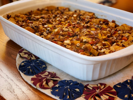 Carrot, Squash and (Sourdough) Bread Pudding